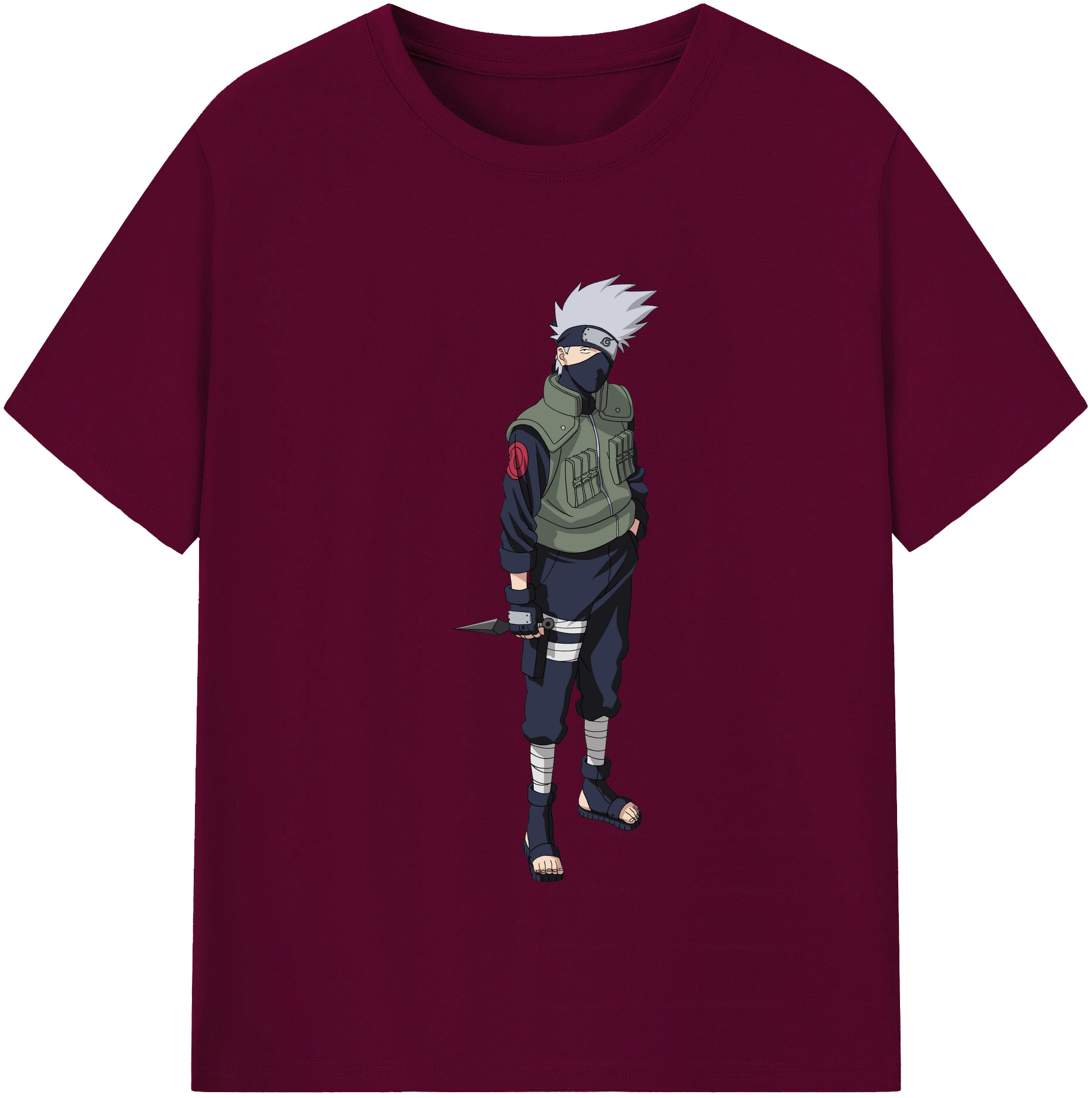 （画像用） NARUTO -ナルト- はたけ カカシ Hatake Kakashi レディースカジュアルプリントTシャツ（綿100％）